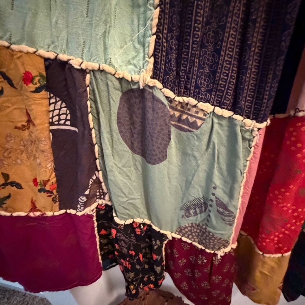 Kantha Patchwork Skirt, One of a kind, Fits like a Small - Picture 7 of 16